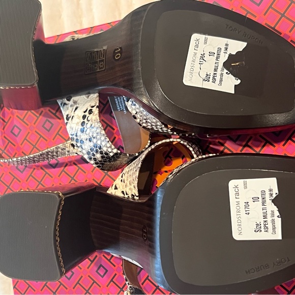 Tory Burch Snakeskin block Heel sandals - Picture 4 of 5
